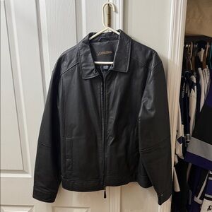 St. John's Bay Men's Black Leather Jacket